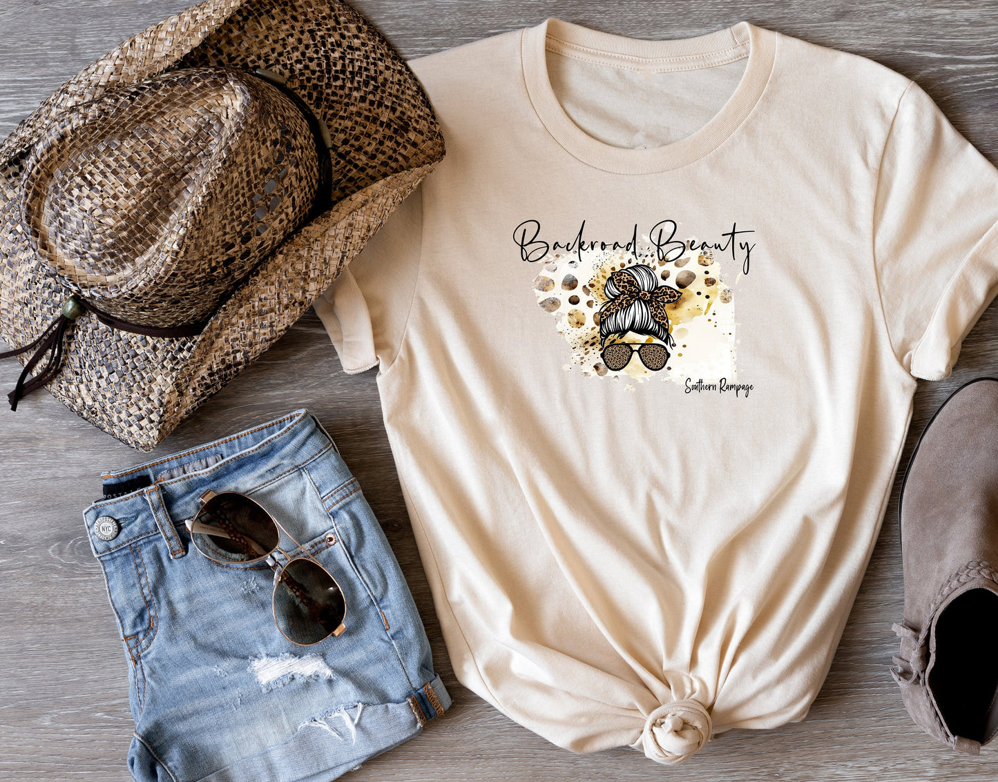Backroads Beauty T Shirt, Tshirt, Graphic T's 100% Cotton Tee, Motivational, Western, Country Girl