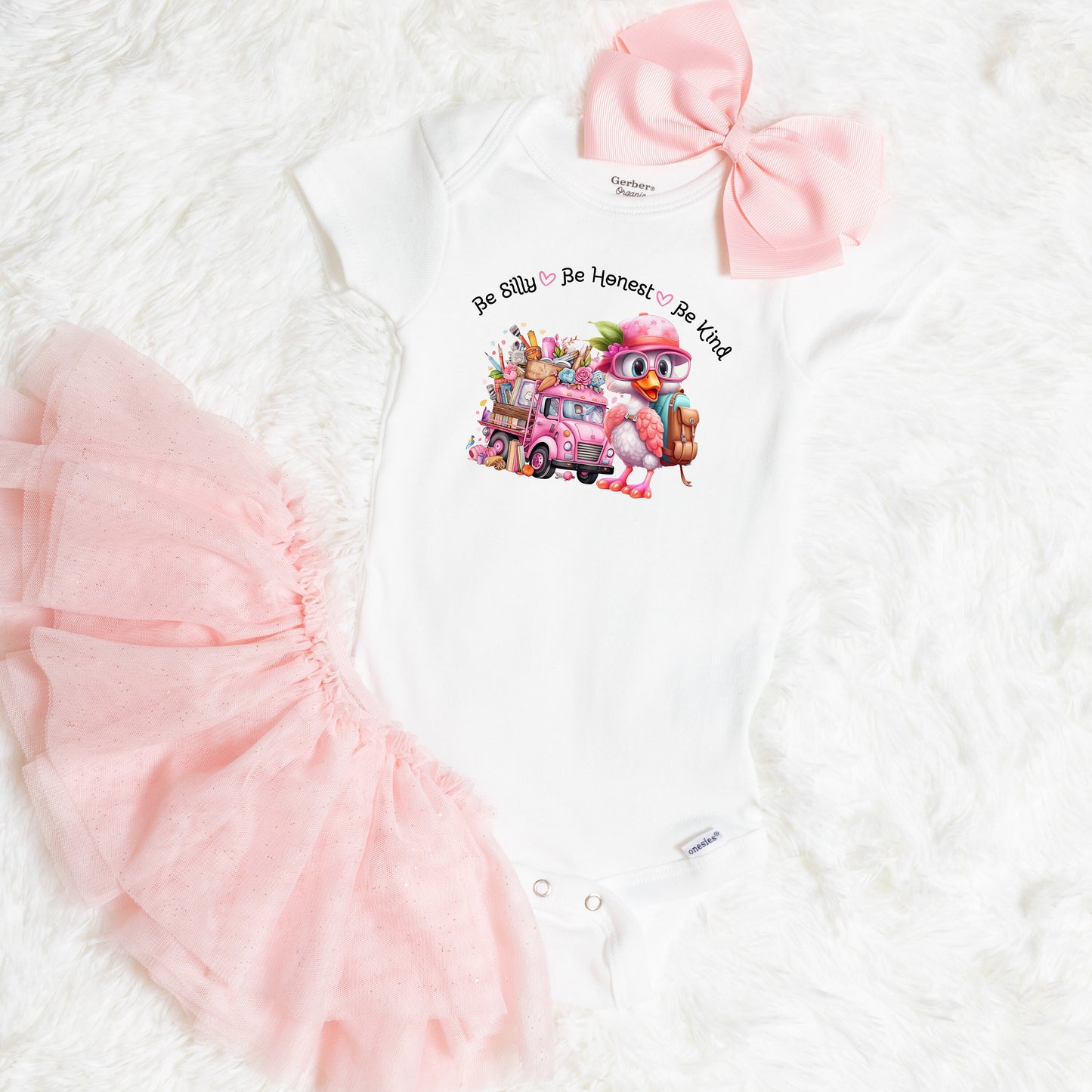 Baby Bodysuit, Be Silly, Be Honest, Be Kind Romper, One Piece Baby Suit, Baby Gift, Long / Short Sleeve, 0-18 Months size