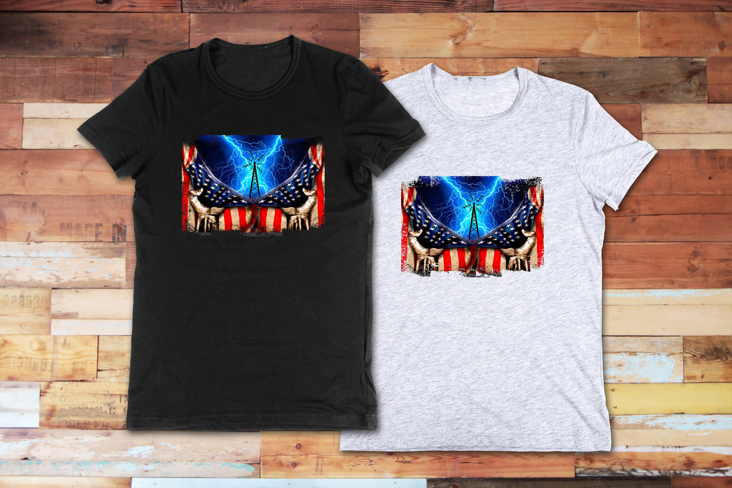 New Release, American Flag Radio Tower T Shirt, Tshirt, Graphic T's 100% Cotton Black White or Gray, Tee,