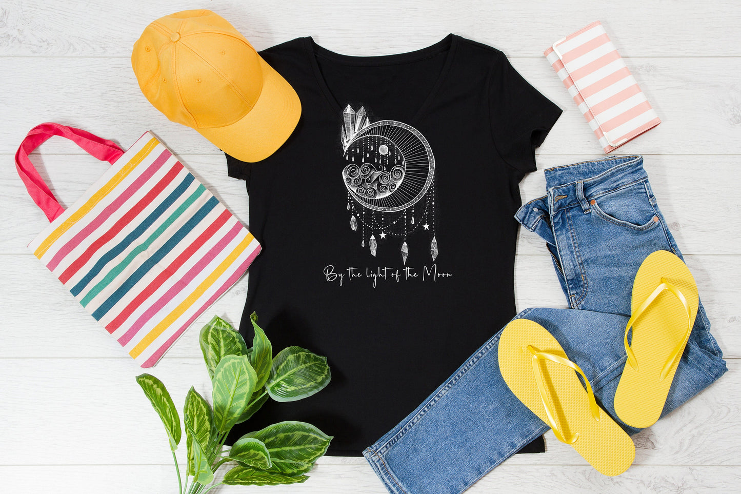 By the Light of the Moon T Shirt, Tshirt, Graphic T's 100% Cotton, Black Tee