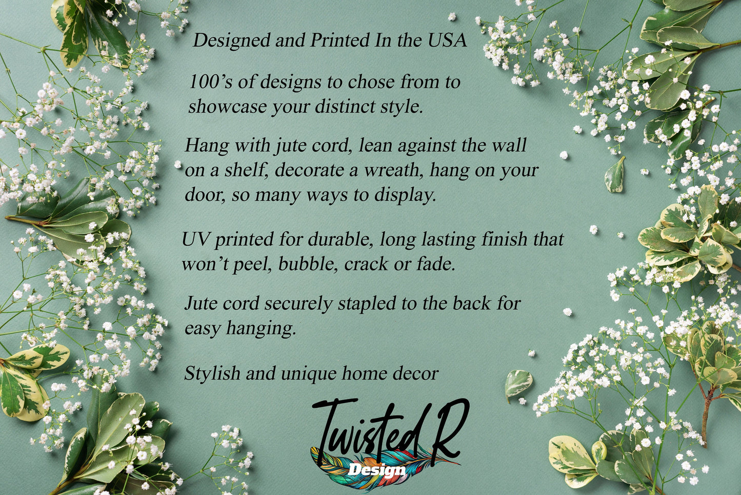 Highland Cow 4th of July Printed Handmade Wood Mini Sign