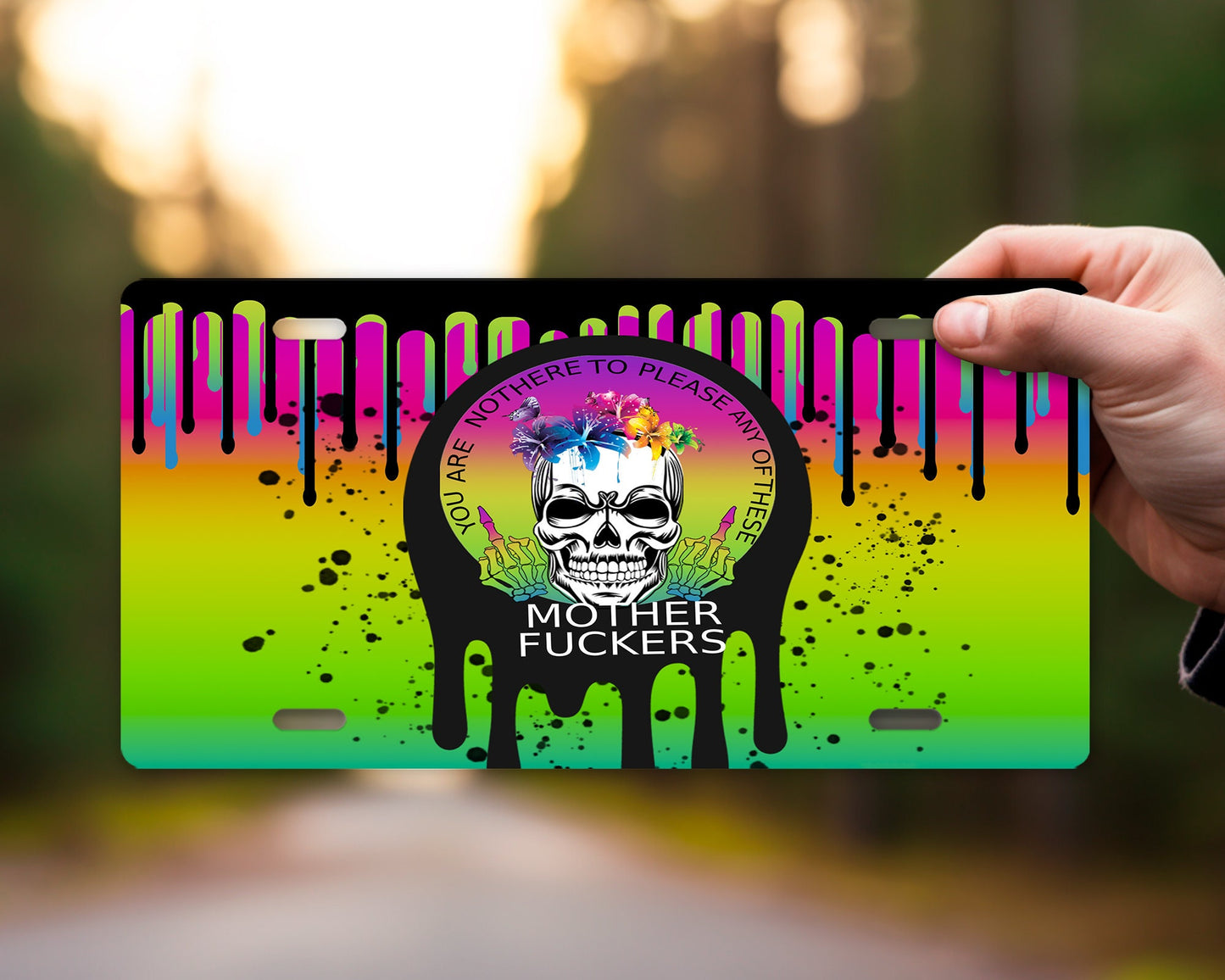 Vanity Front License Plate Not Here to Please Aluminum License Plate Car Accessory Decorative Front Plate