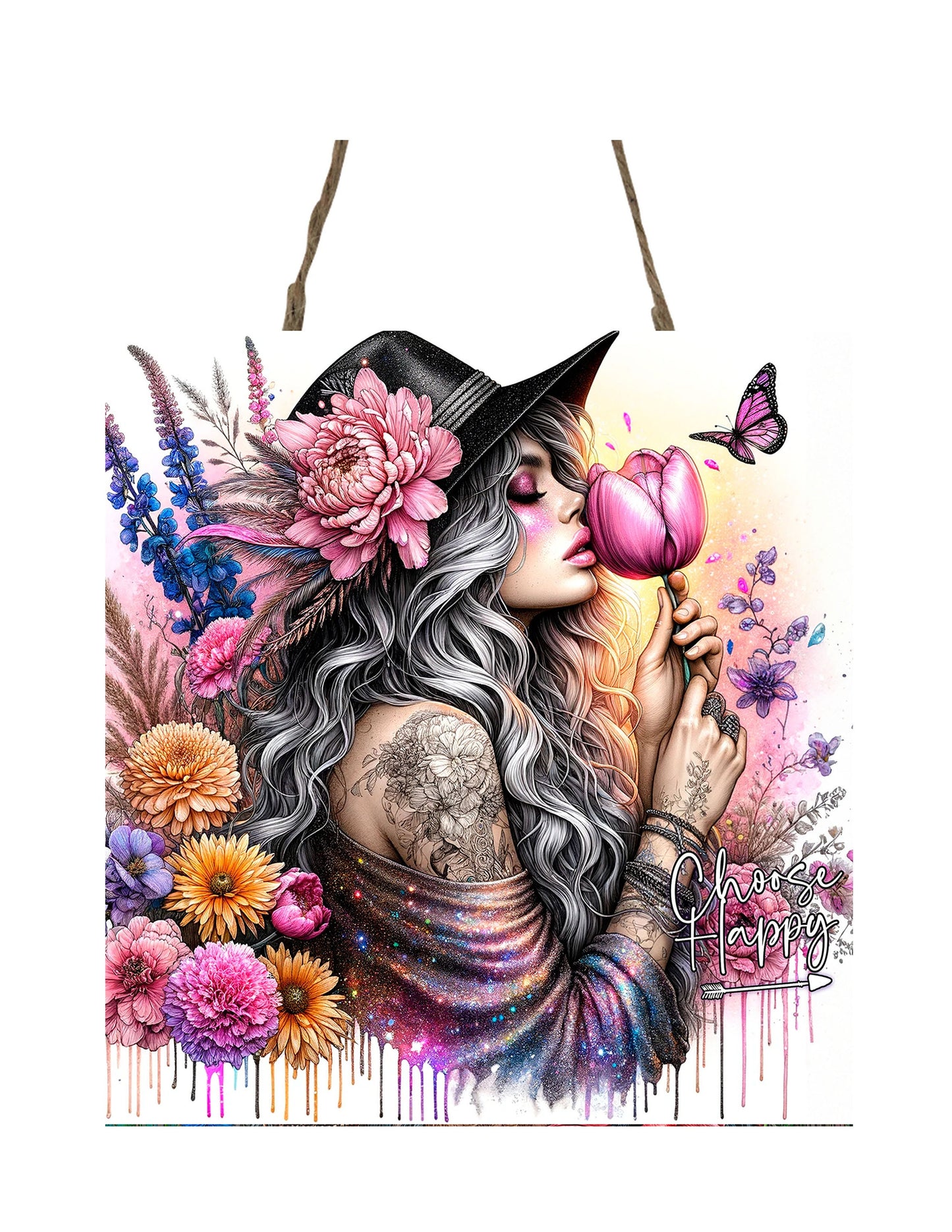 Choose Happy Printed Handmade Wood Mini Sign