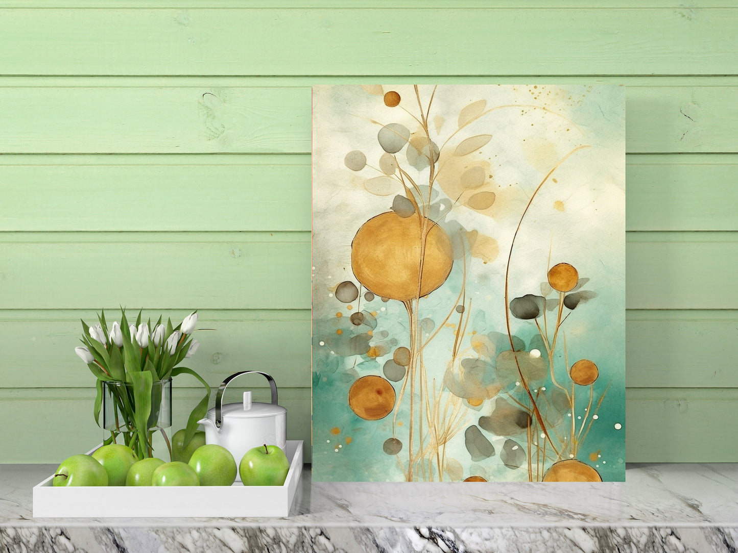 11x14 Gilded Circles Wall Art Canvas Print