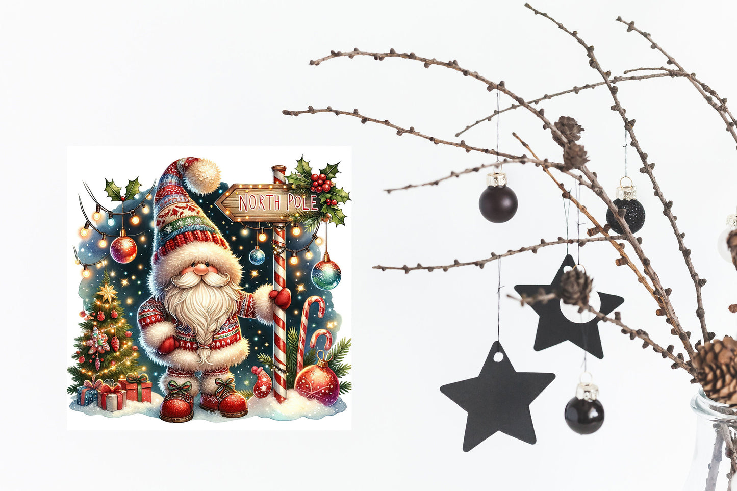 New Release, Christmas Ornament, North Pole Gnome, Tier Tray Decor, Wreath Sign, Mini Sign, Door Hanger