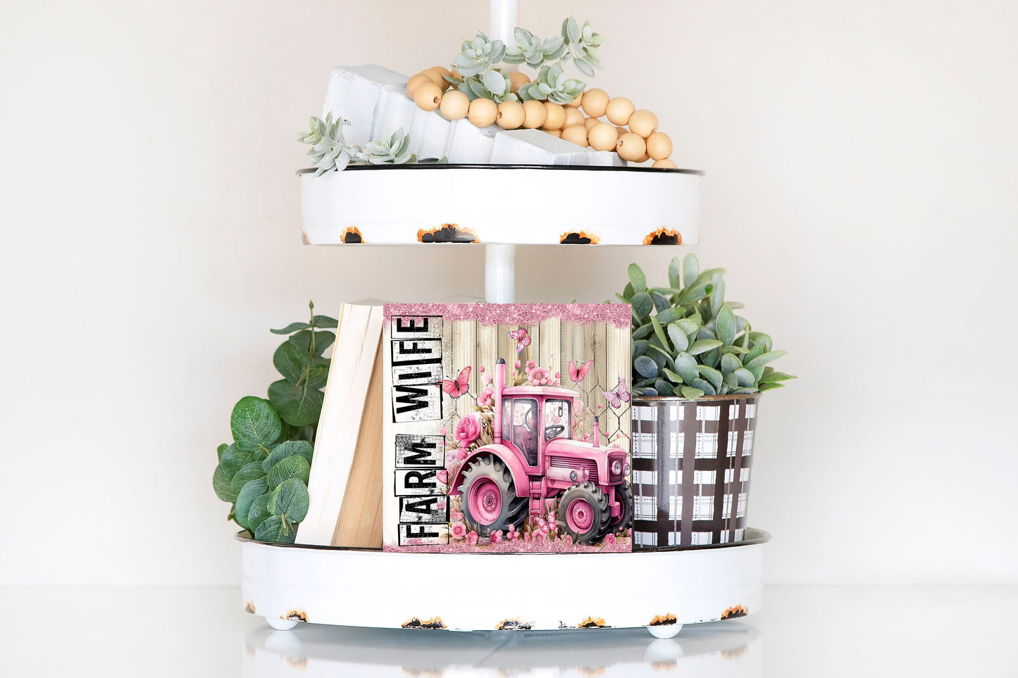 Farm Wife Printed Handmade Wood Mini Sign