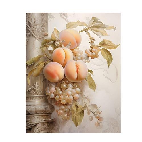 New Release, 11x14 Pretty as a Peach Wall Art Canvas Print