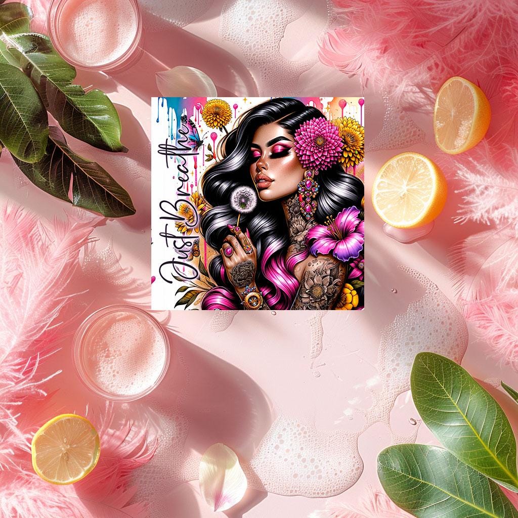 New Release, Just Breathe Printed Handmade Wood Mini Sign