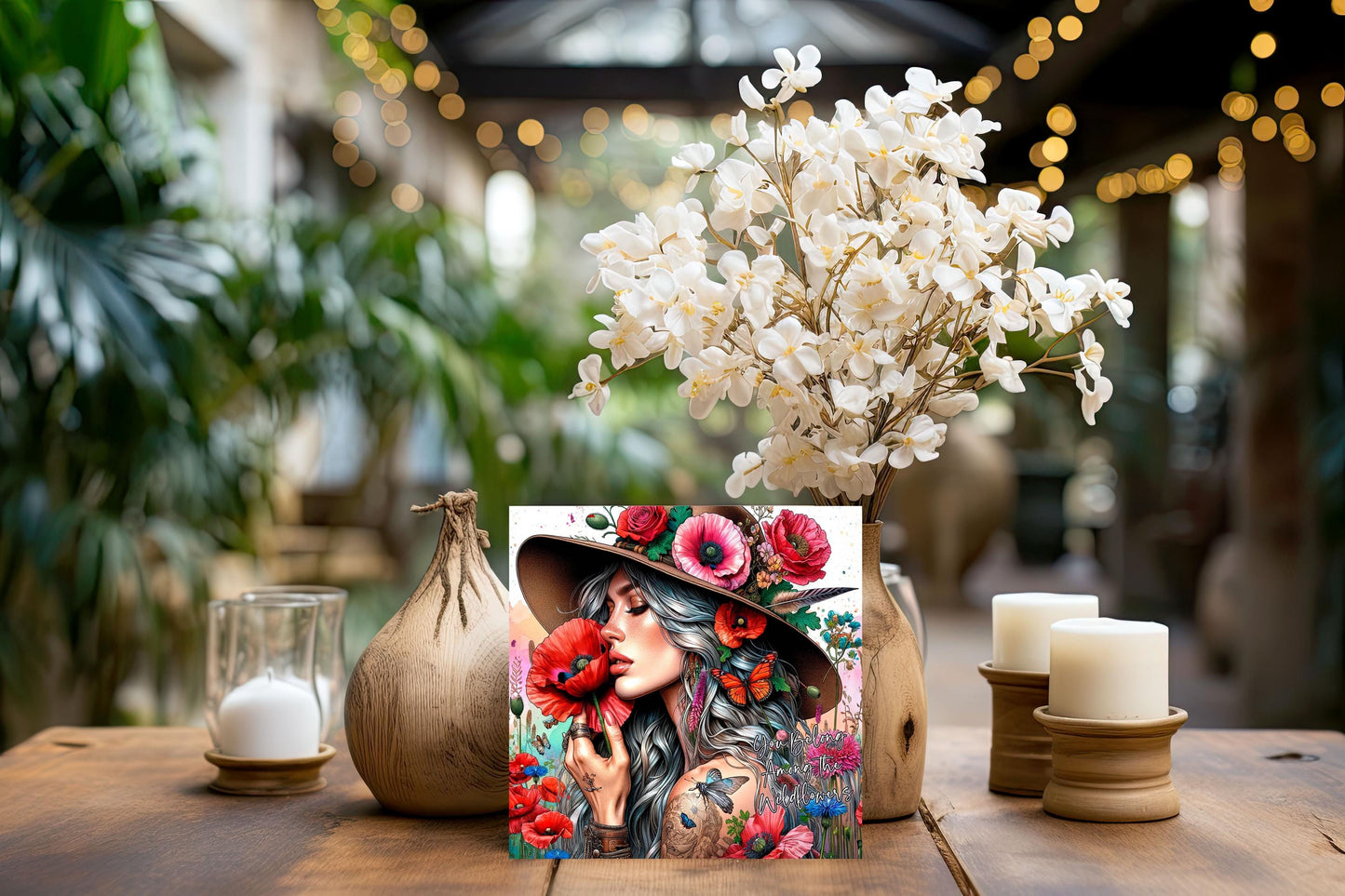 You Belong Among the Wildflowers Printed Handmade Wood Mini Sign