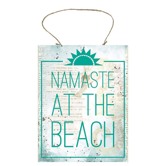 Namaste at the Beach Printed Handmade Wood Sign