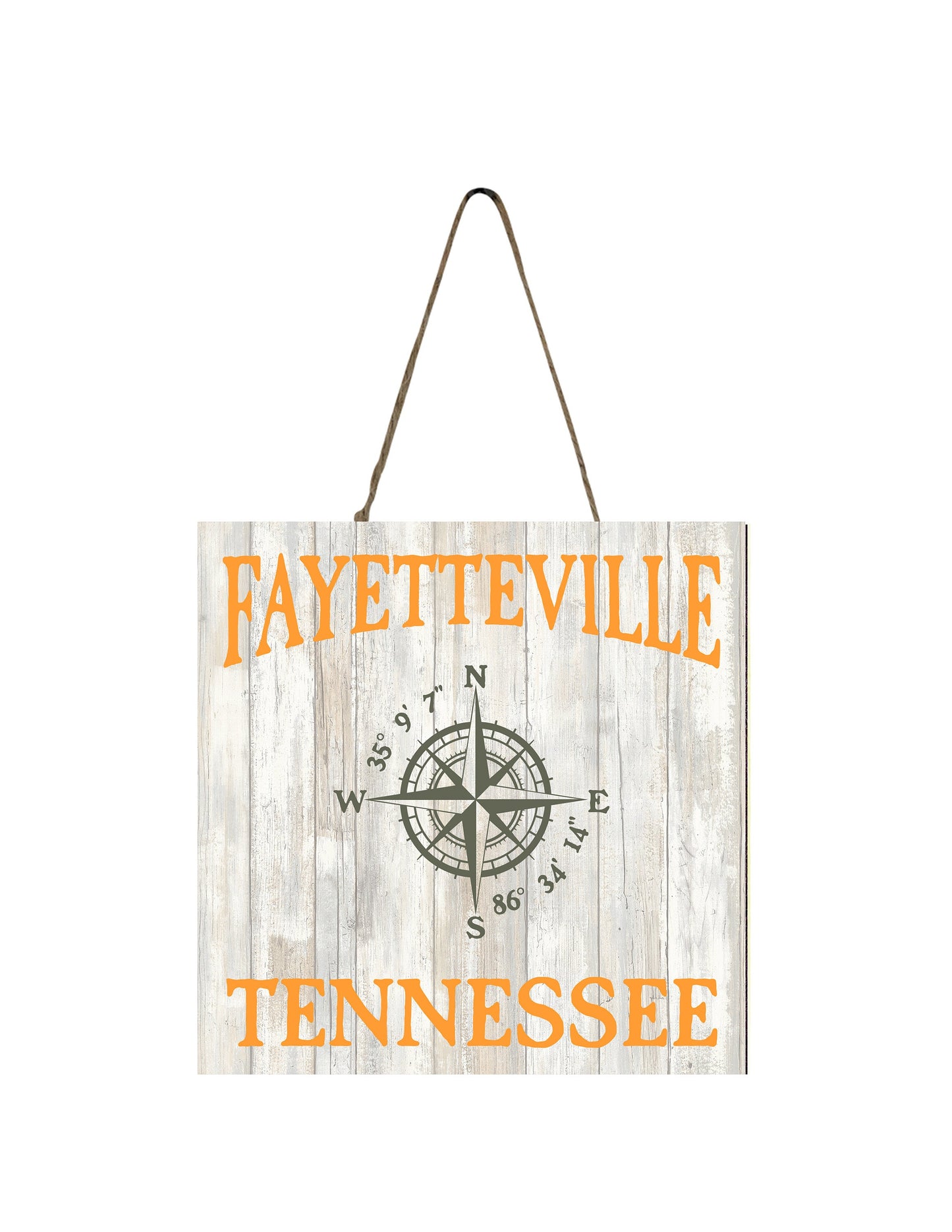 Fayetteville, Tennessee Printed Handmade Wood Mini Sign