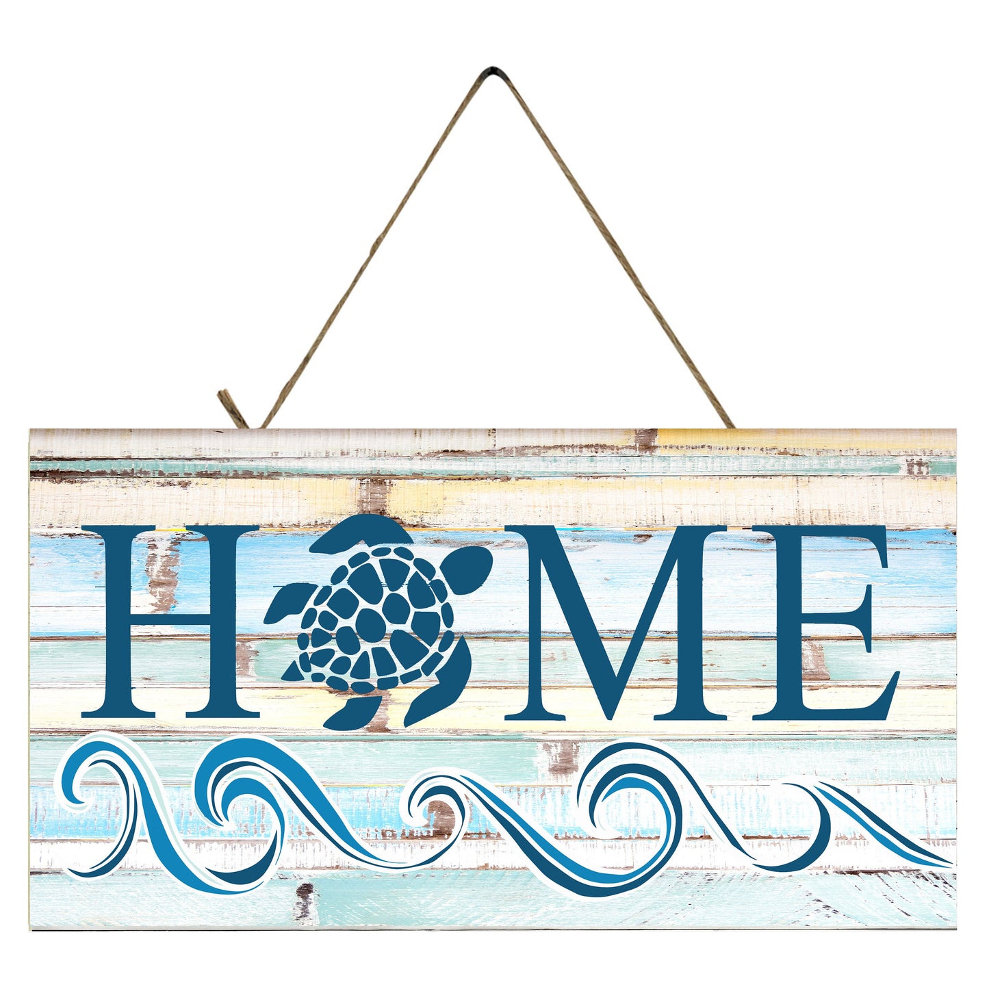 Sea Turtle Home Printed Handmade Wood Sign