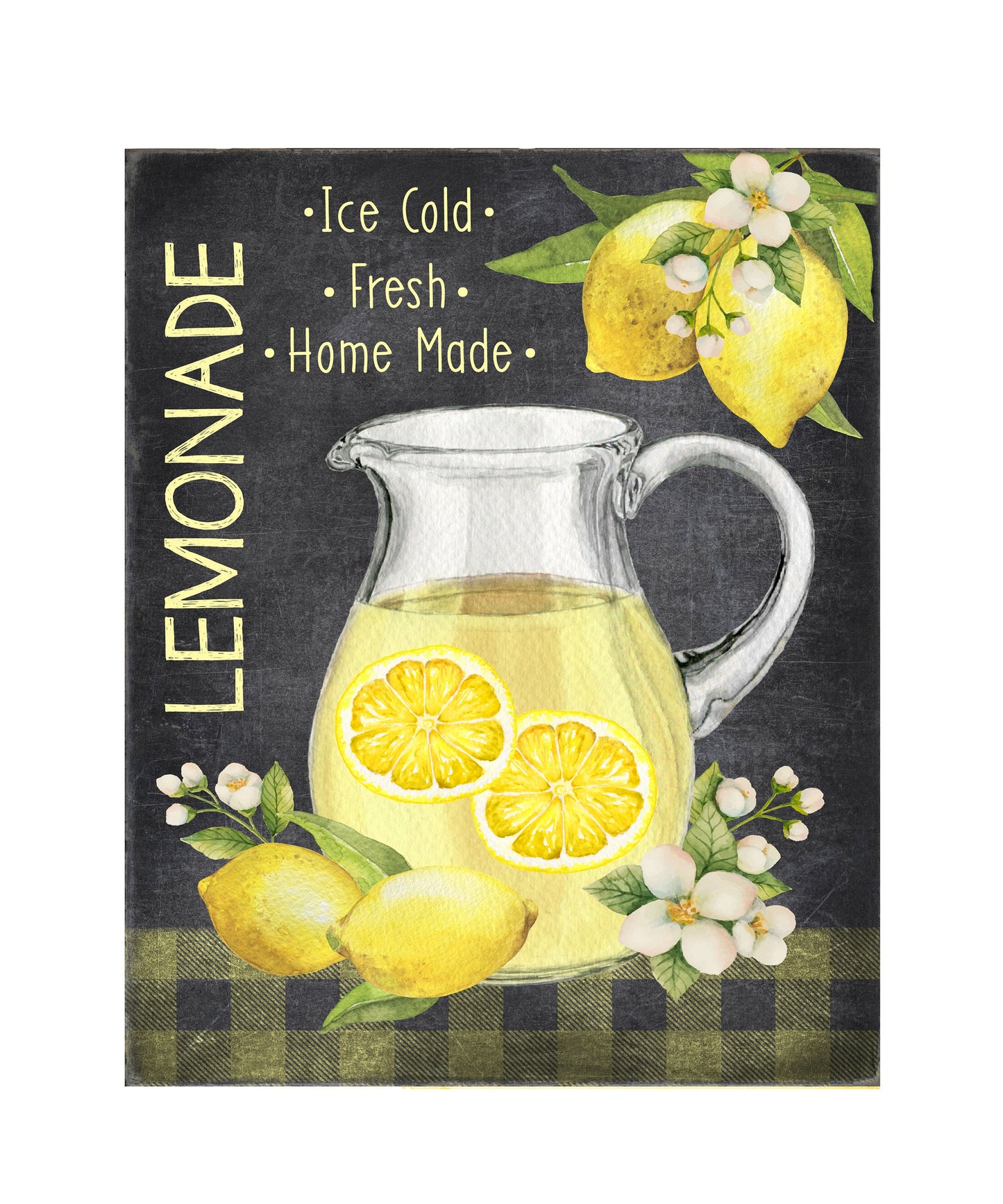 Lienzo decorativo para pared con limonada de granja de 16 x 20