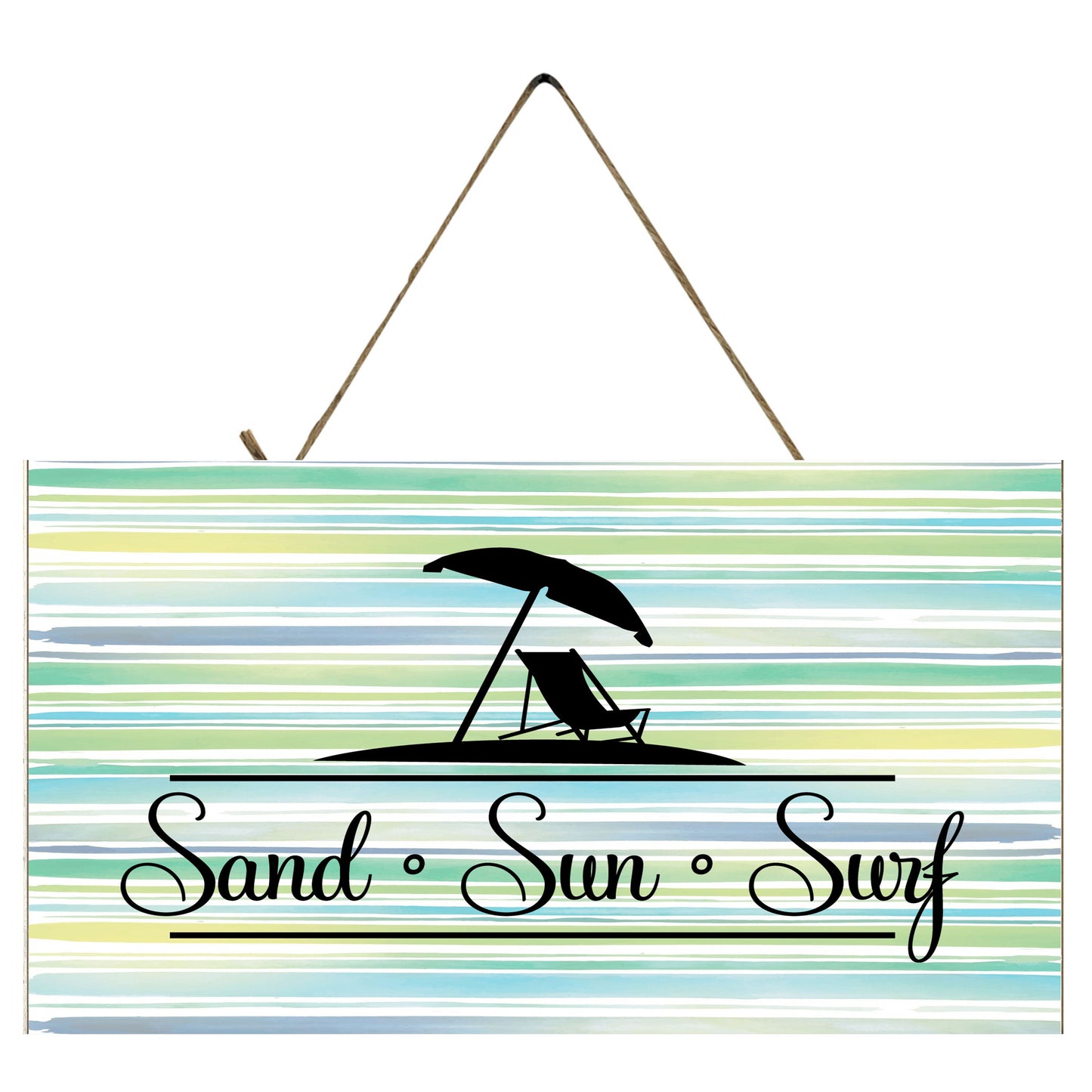 Sand Sun Surf Nautical Printed Handmade Wood Sign