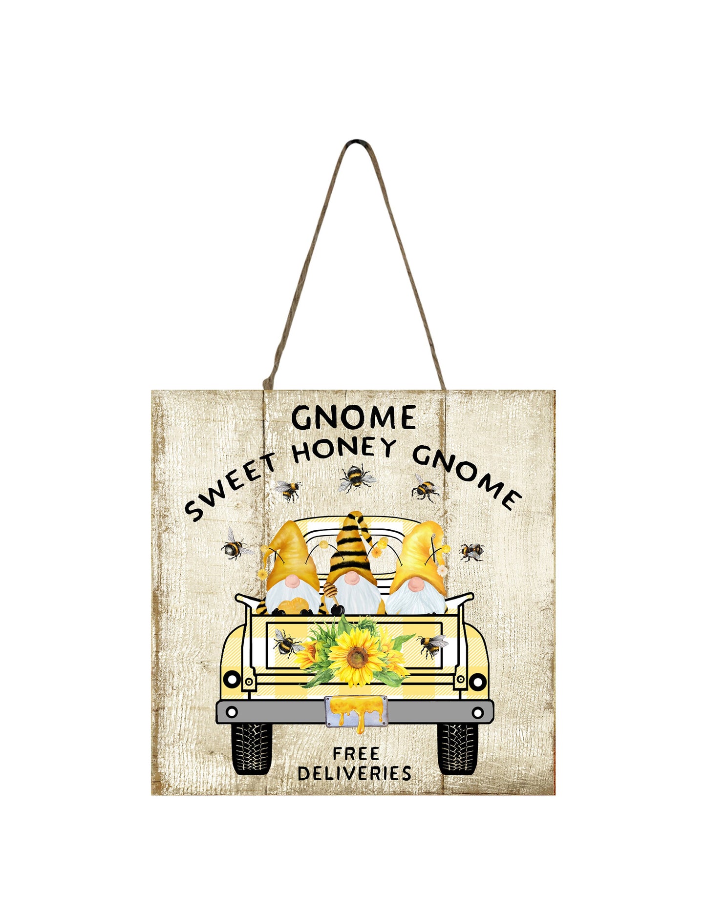 Gnome Sweet Honey Gnome Wood Mini Sign