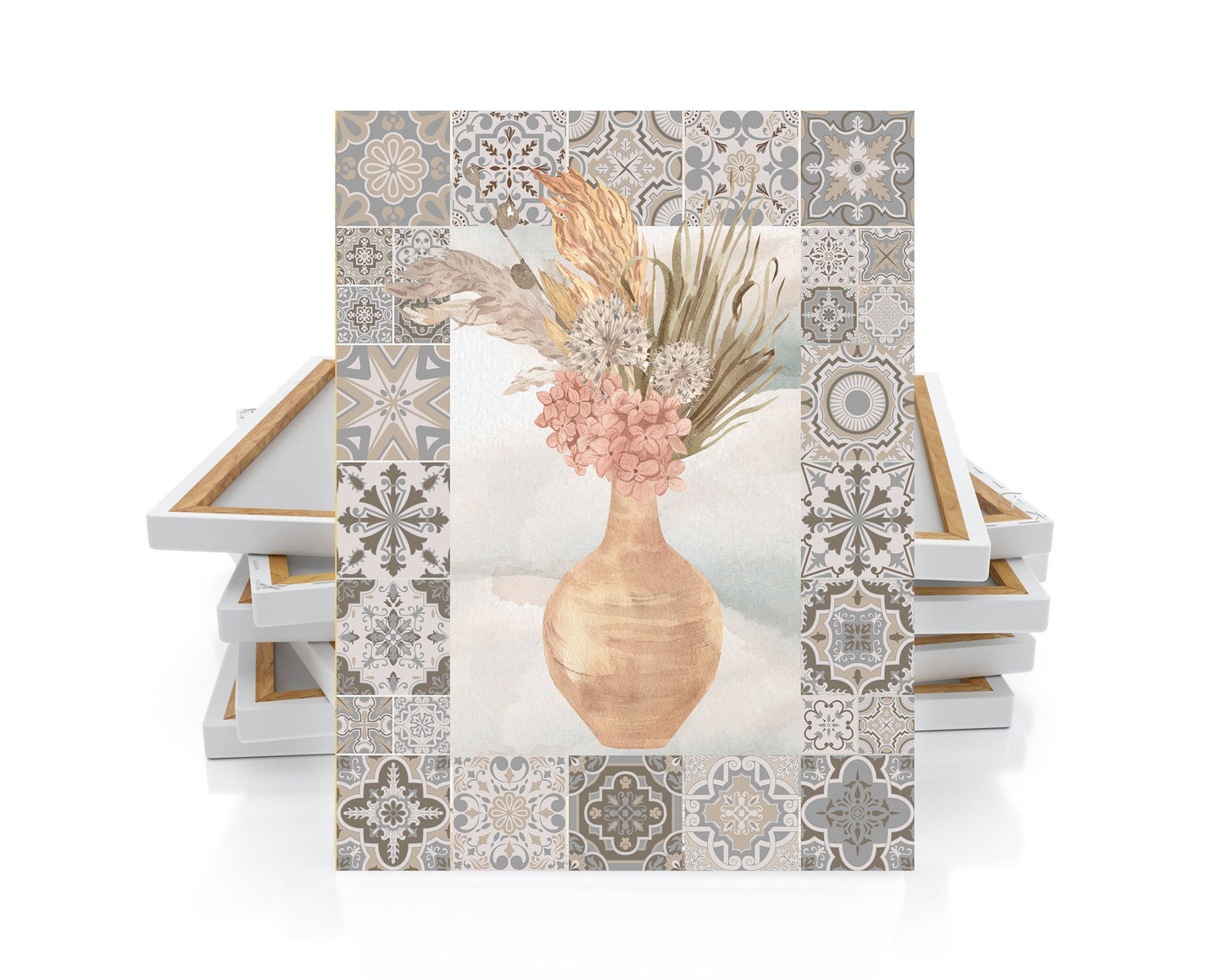 Impresión en lienzo de pared con azulejos españoles de 16x20