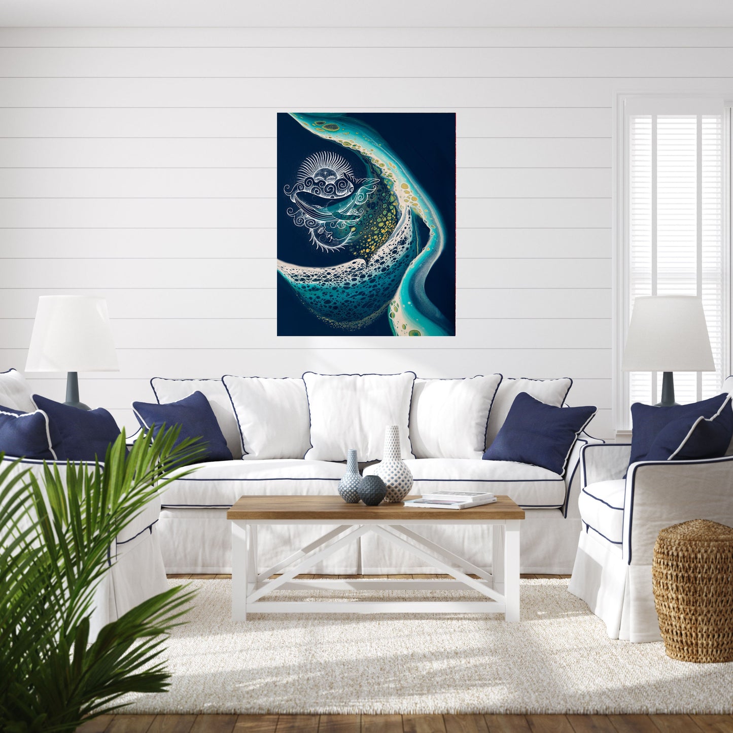 16x20 Whale Song Wall Art Canvas Print