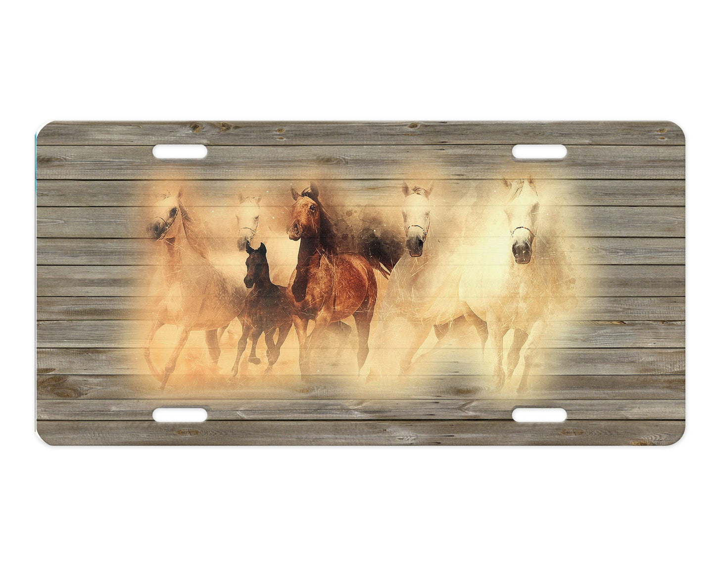 Horses Aluminum Front License Plate
