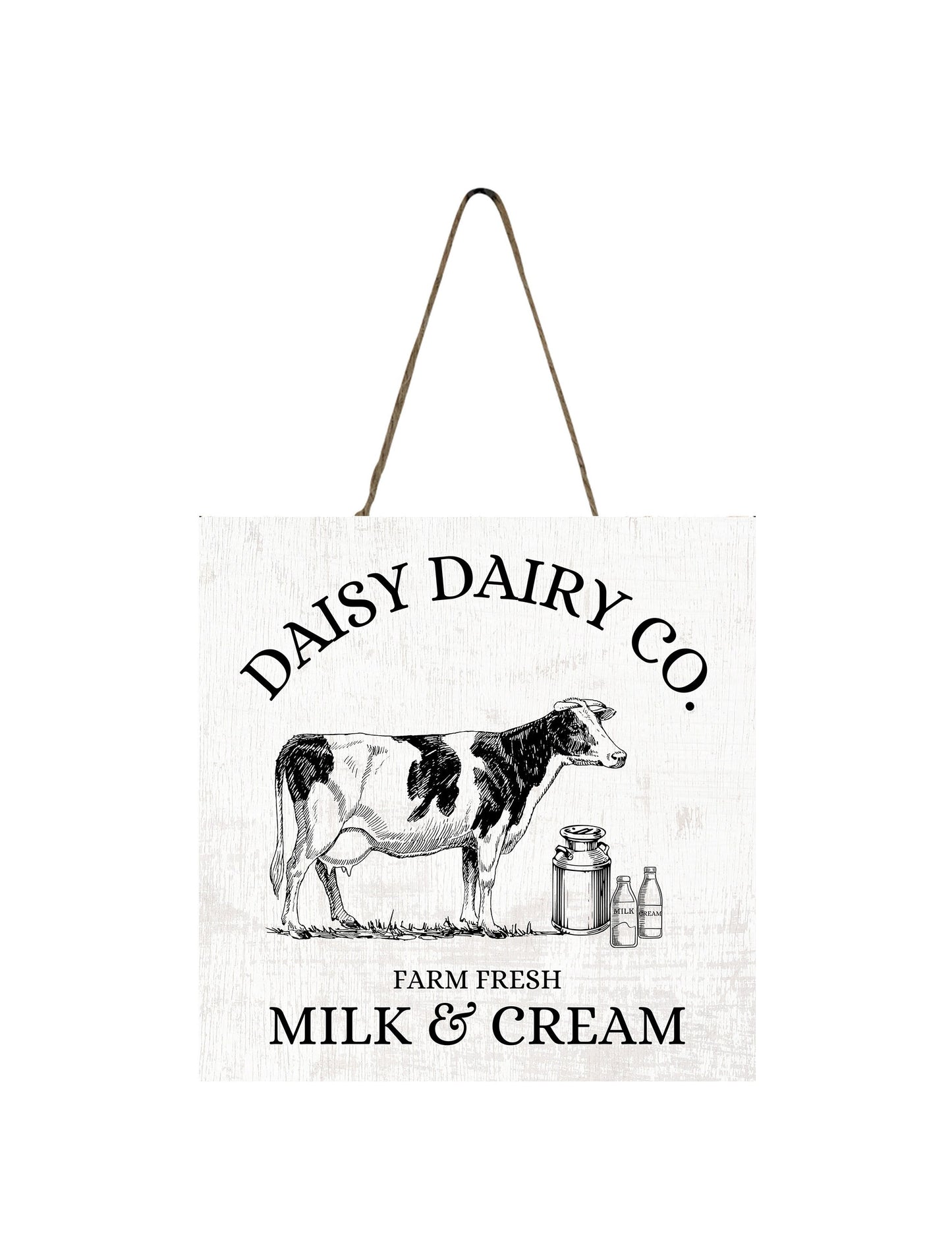 Daisy Dairy Co Printed Handmade Wood Mini Sign