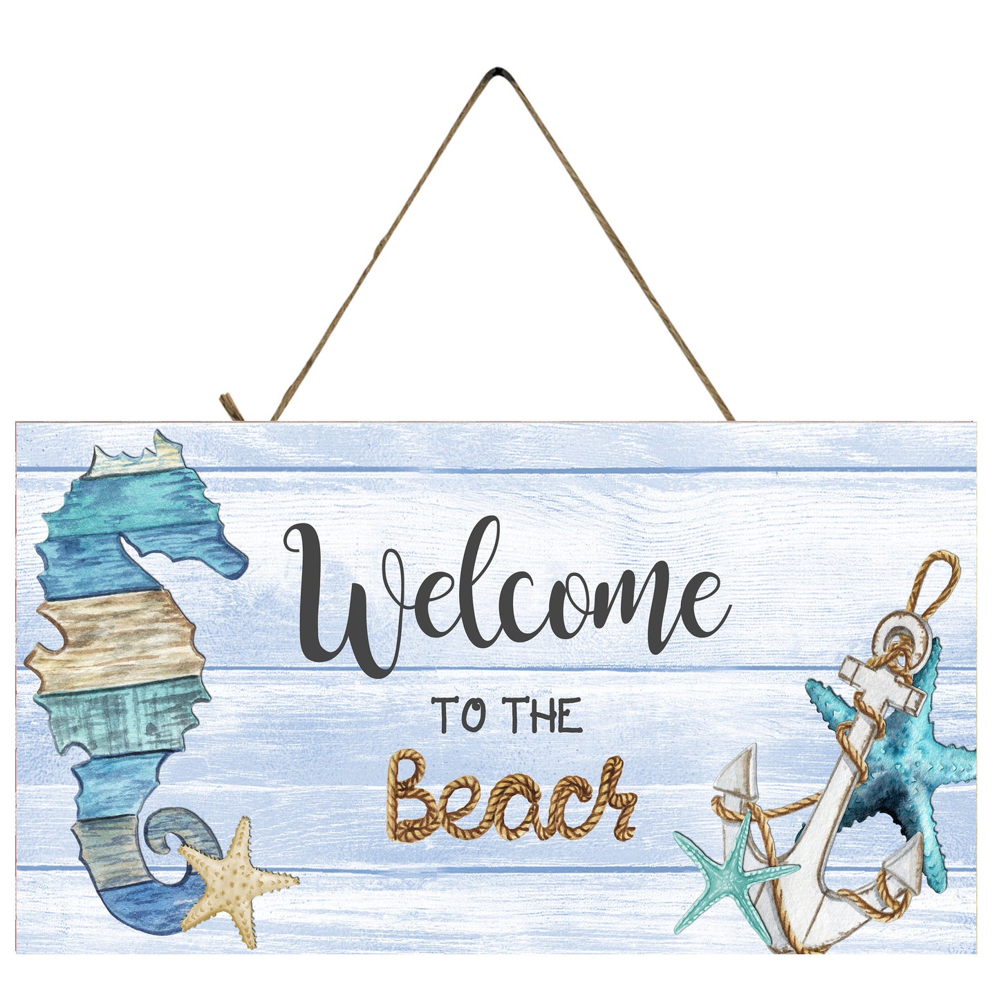 Welcome to the Beach Coastal Farmhouse Handmade Sign