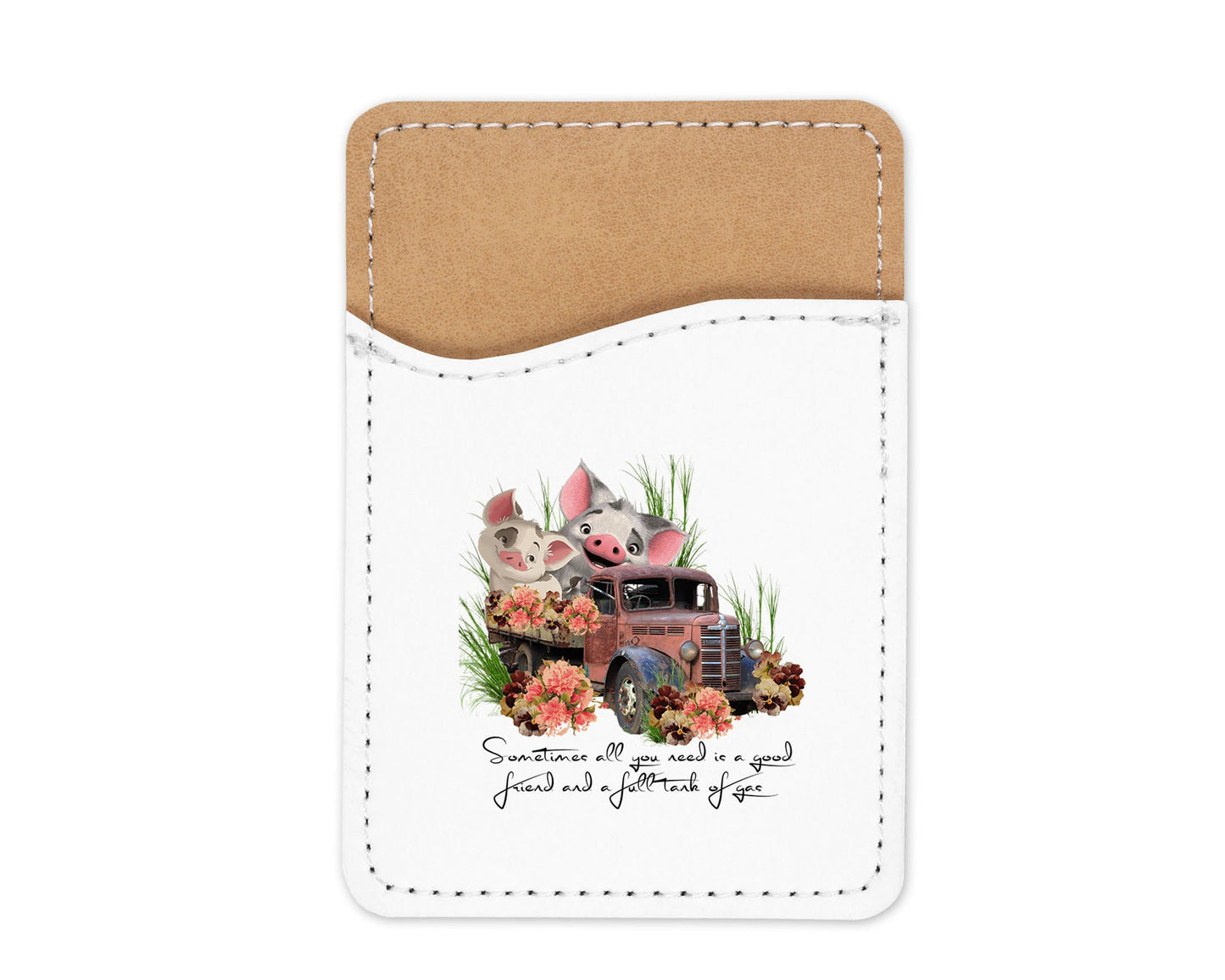A veces todo lo que necesitas es un buen amigo y un tanque lleno de gasolina Monedero para teléfono Titular de la tarjeta de crédito