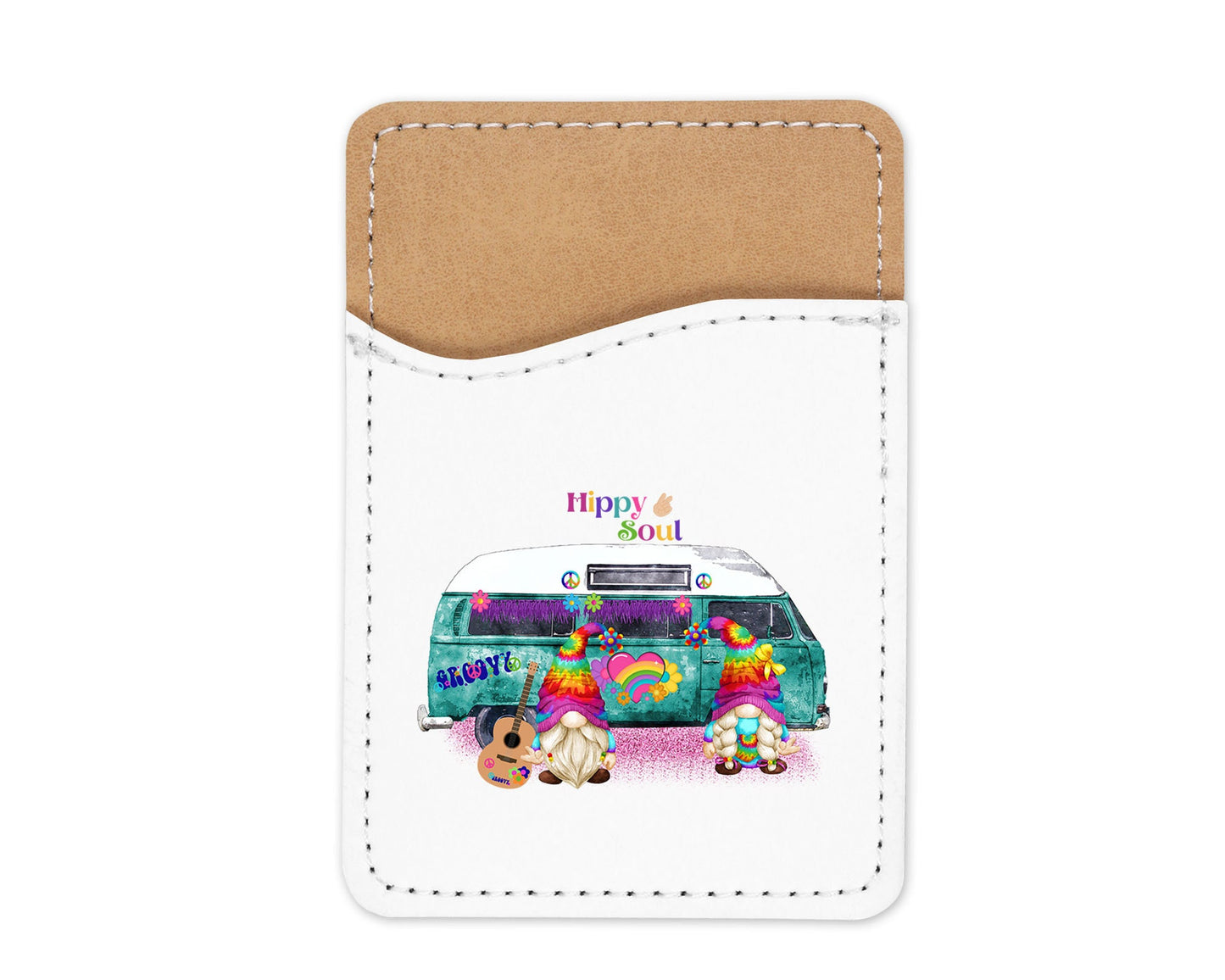 Hippie Soul Gnomes - Cartera para teléfono con tarjetero