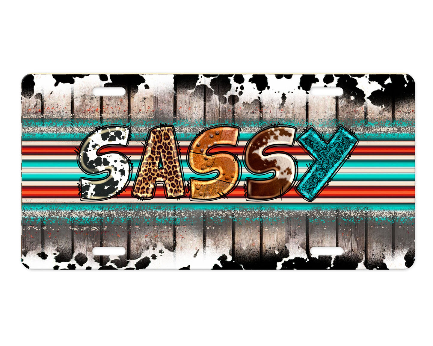 Sassy Aluminum Front License Plate