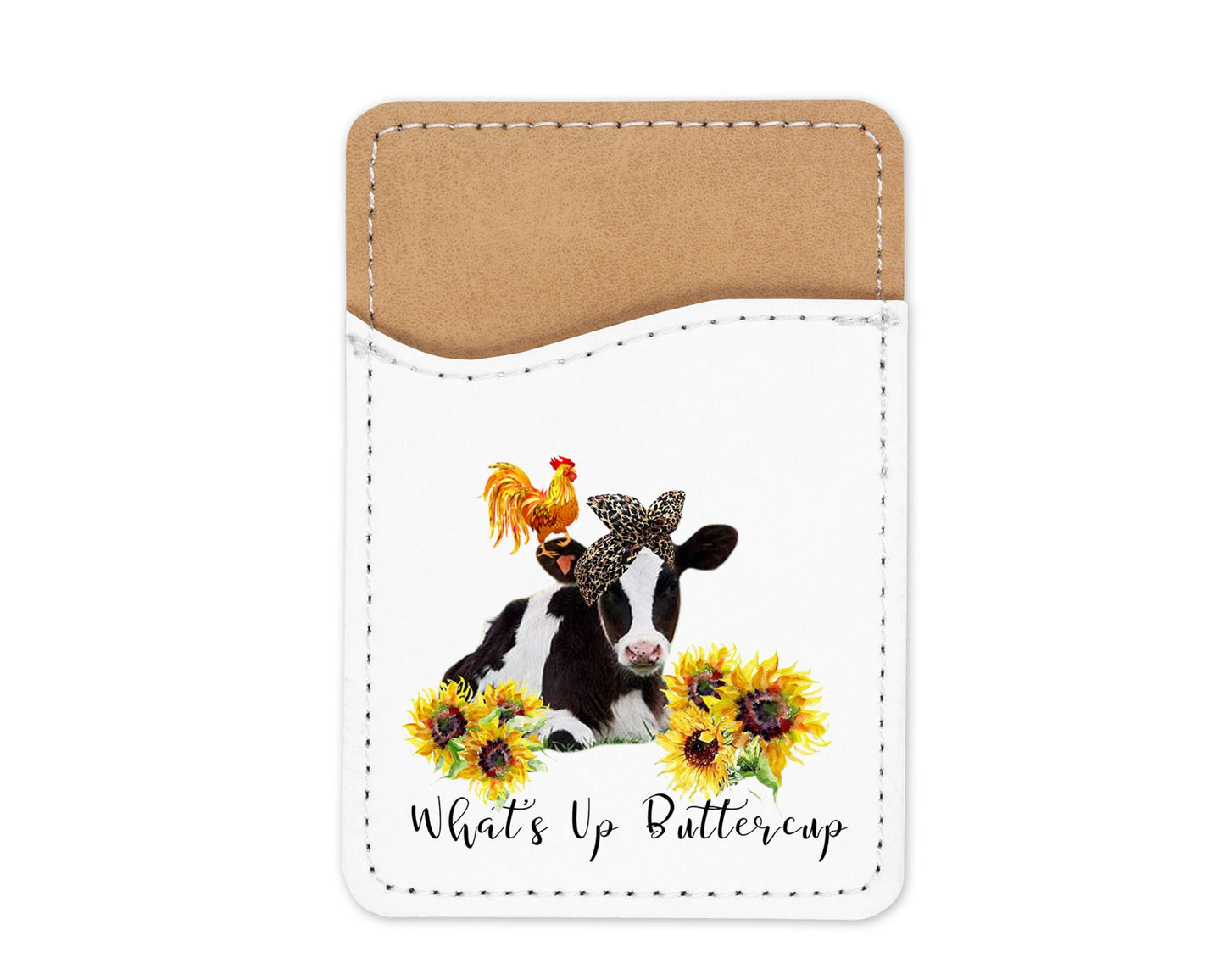 What's Up Buttercup Cow - Cartera para teléfono con tarjetero