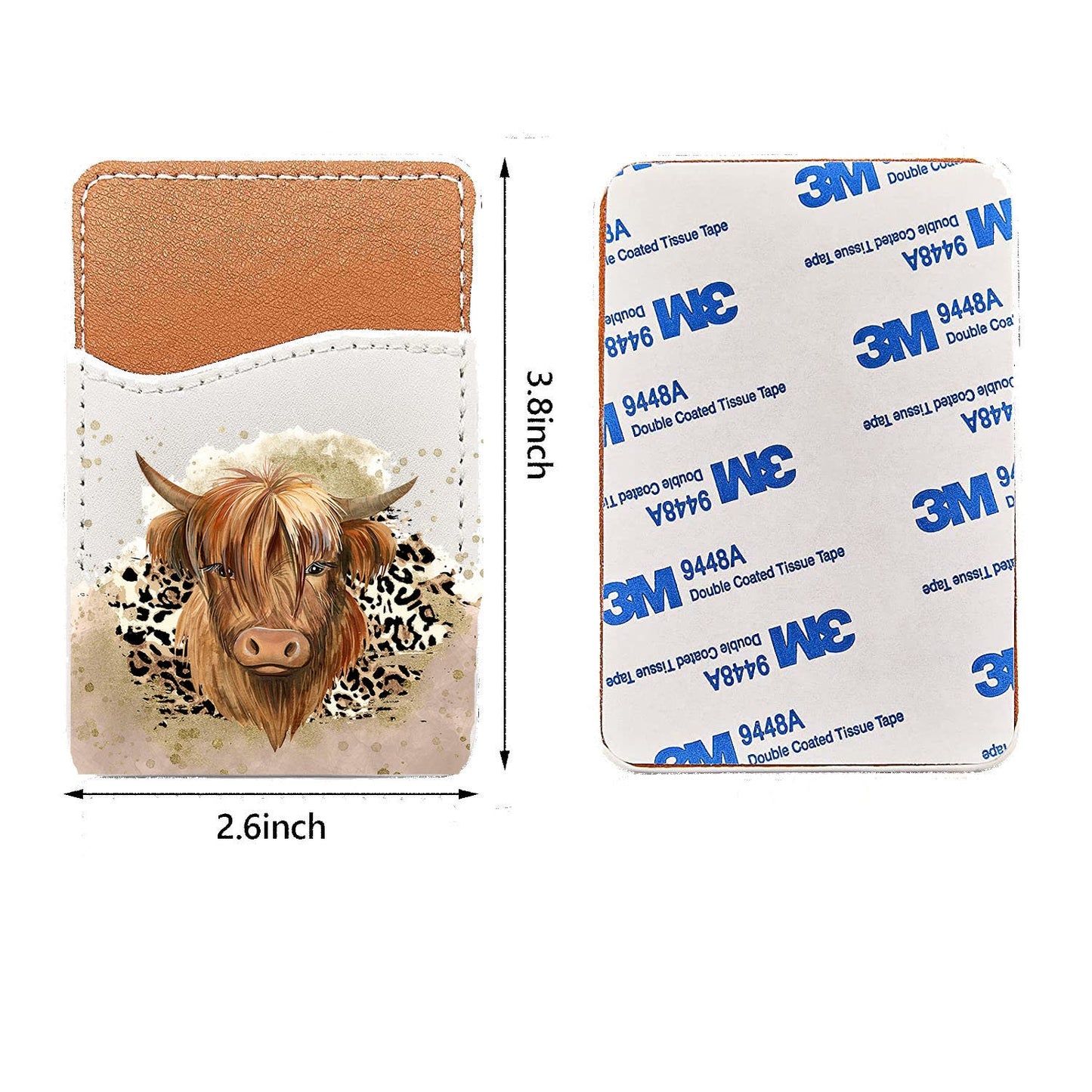 Highland Cow Phone Wallet Credit Card Holder