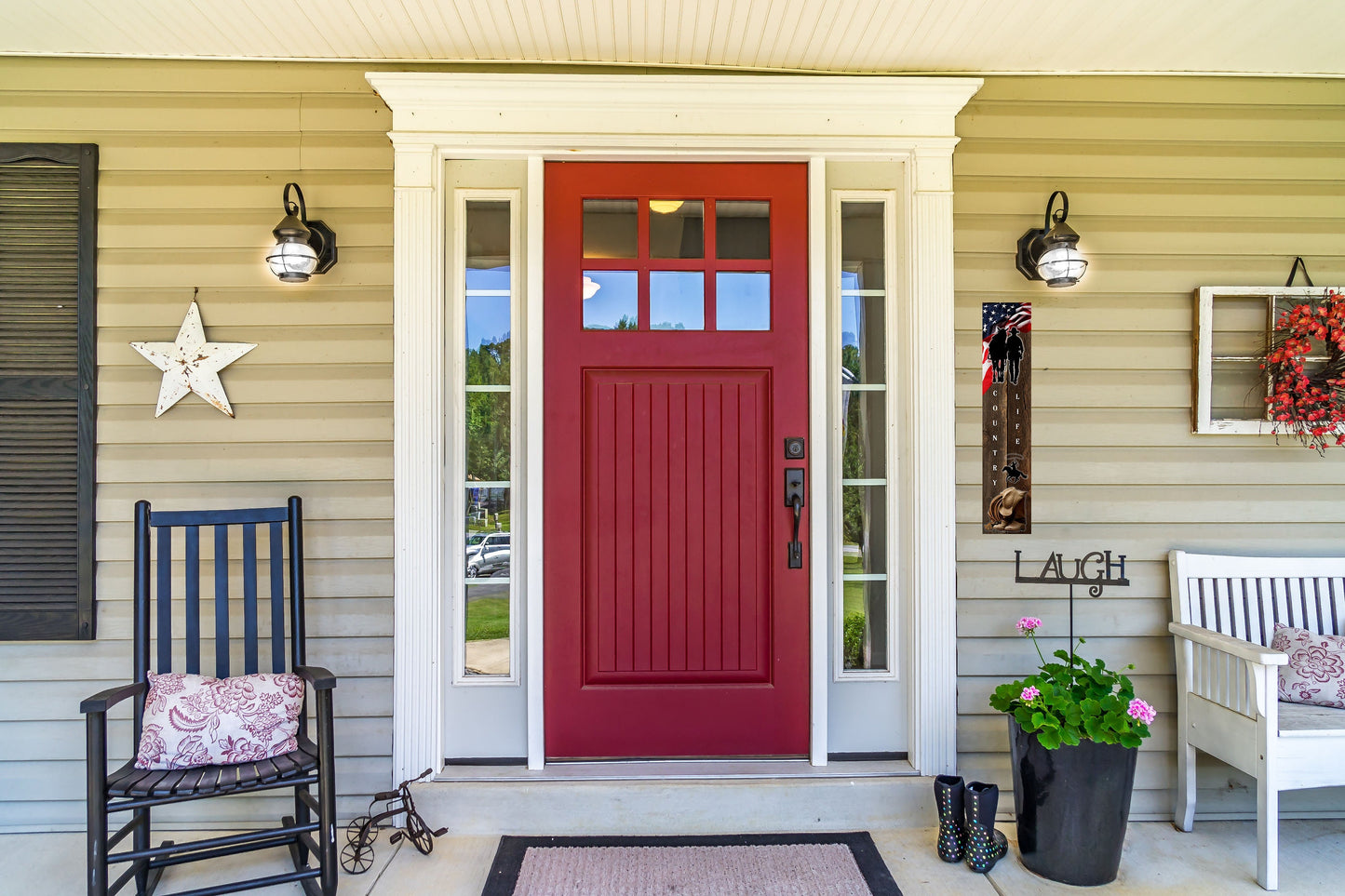 Cartel vertical con impresión de madera, 24 pulgadas (2 pies de alto), Country Life Cowboy Western
