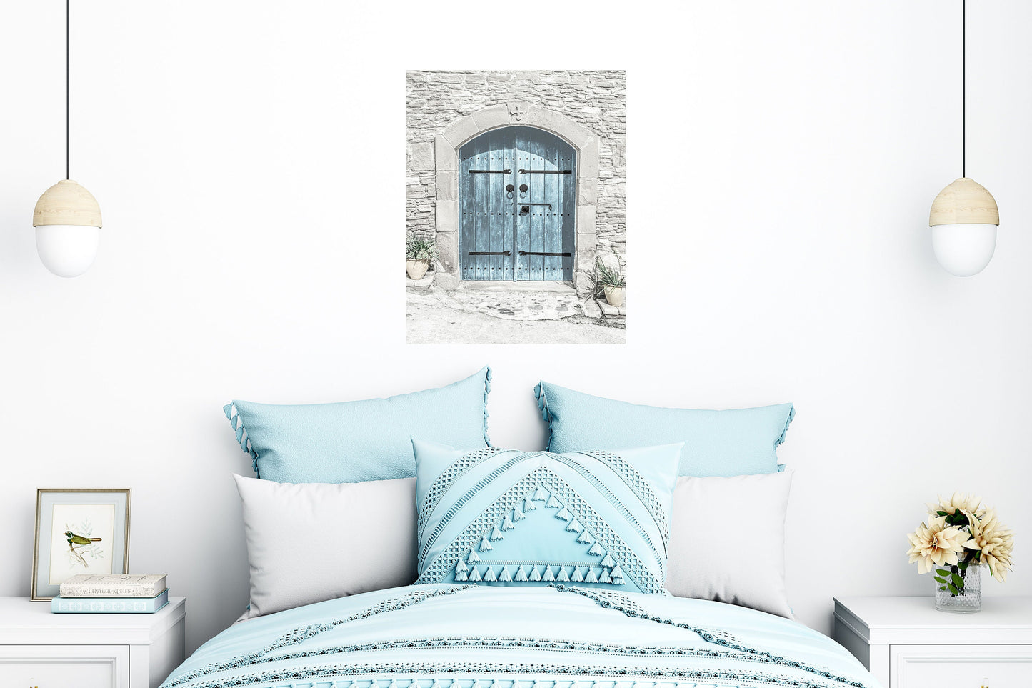 16x20 Blue Door Wall Art Canvas Print
