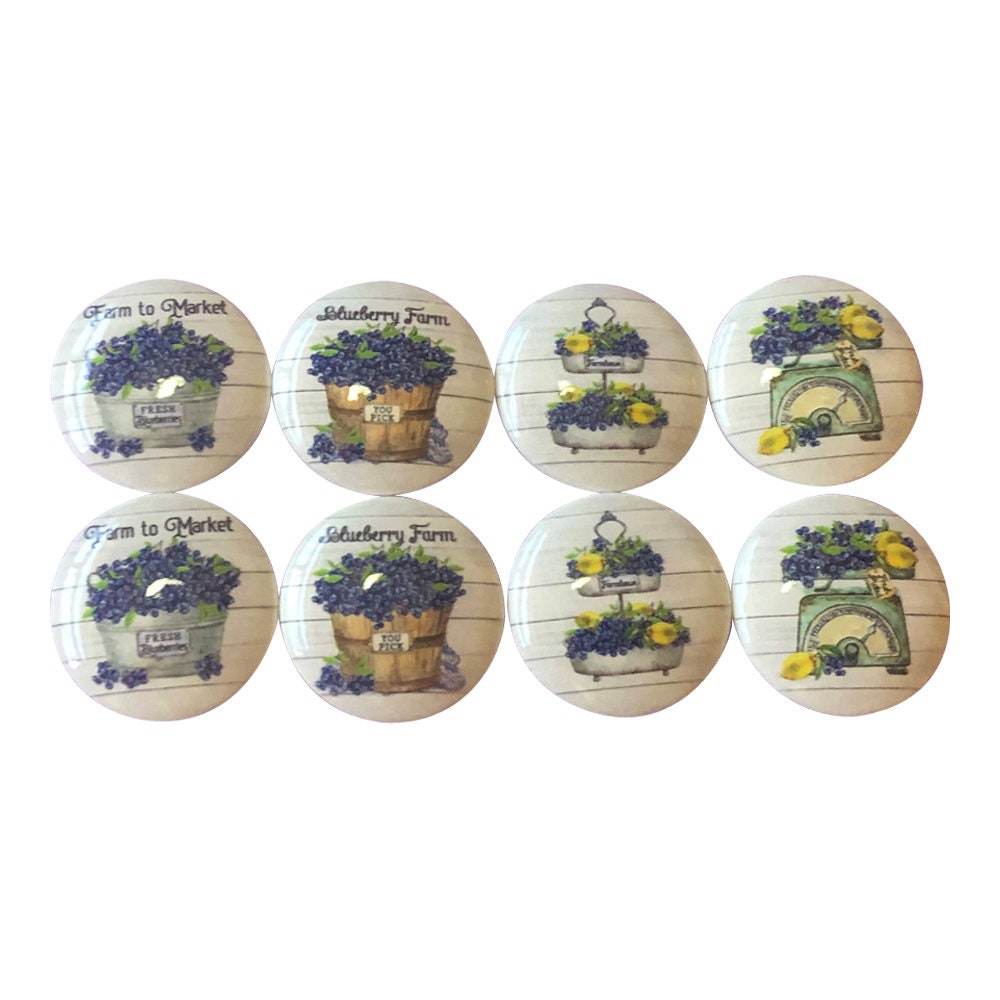 Juego de 8 pomos de madera para armario de cocina, guardería, aparador y cajón