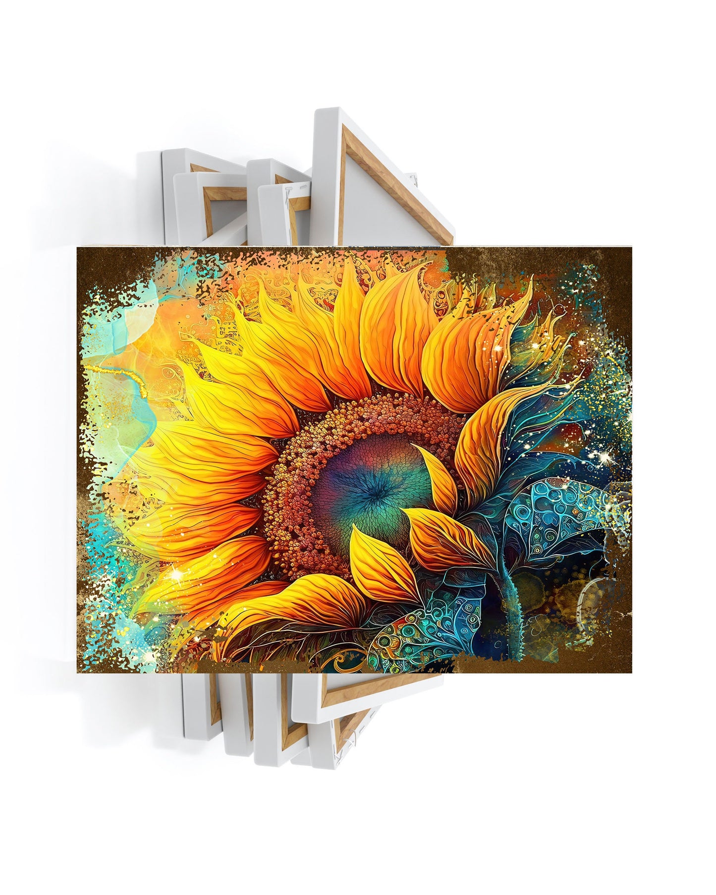 16x20 Wild Sunflower Floral Wall Art Canvas Print
