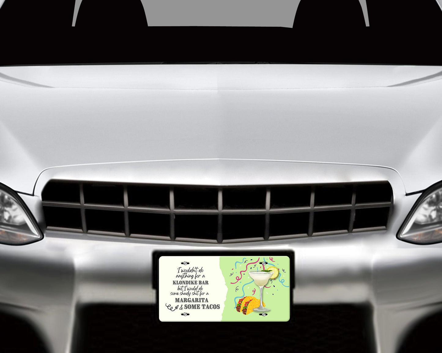 Margaritas and Tacos Aluminum Vanity License Plate Car Accessory Decorative Front Plate