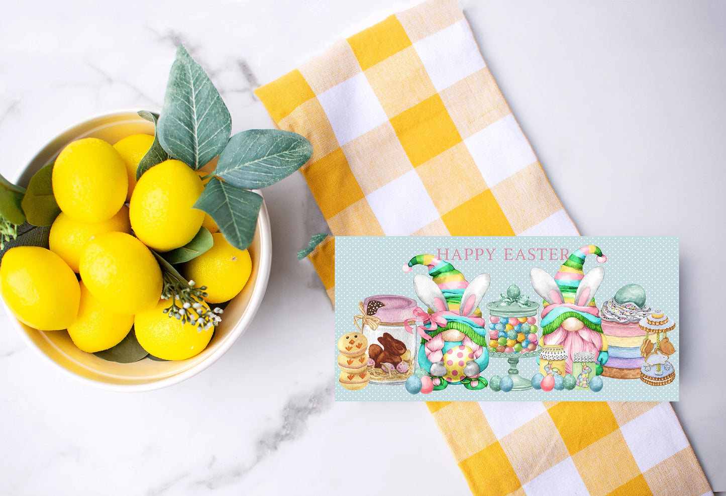 haooy Easter Gnomes Twisted R Design Farmhouse Hanging Wood Sign, Wood Decorative Wall Signs, 5" x 10" Wood Wall Decor, Hanging Wall Sign