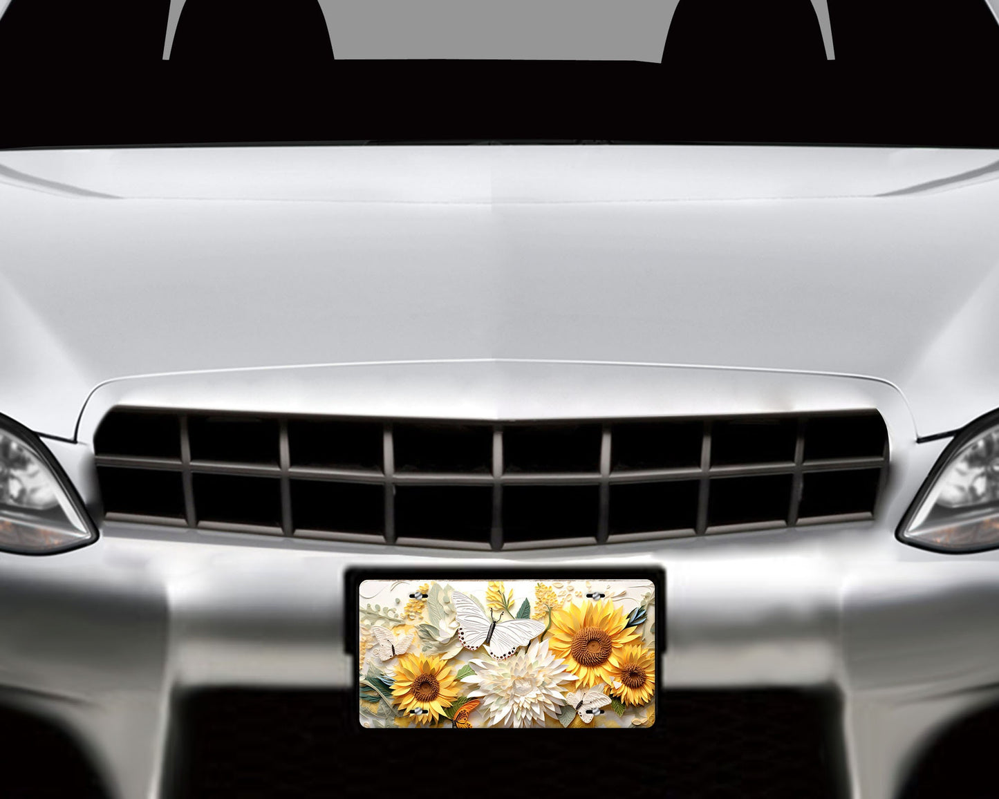 Sunflowers Aluminum Front License Plate, Car Accessory, Vanity Plate