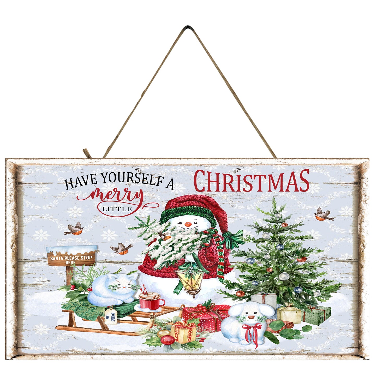 New Release Snowman Have a Merry Little Christmas Wall Decor, Christmas Sign, Printed Handmade Wood Sign, Wreath Sign, Door Hanger