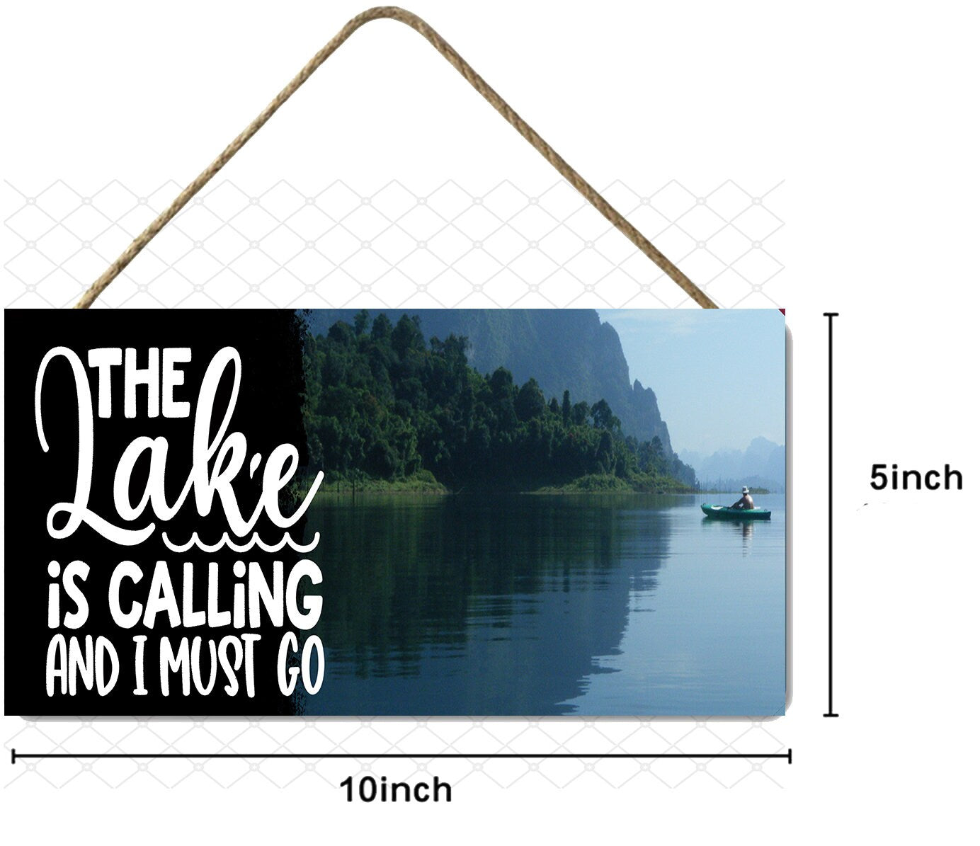 Lake is Calling and I Must Go Twisted R Design Farmhouse Wood Sign, Wood Decorative Wall Signs Wood Wall Decor Hanging Wall Sign