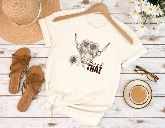 Herd That Highland Cow T Shirt, Tshirt, Graphic T's  100% Cotton Tee, Western