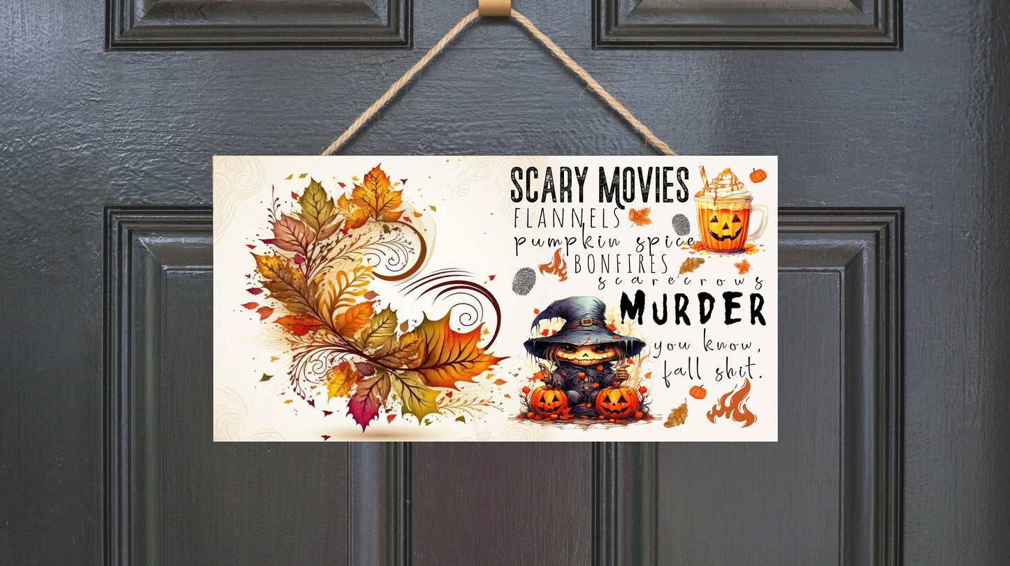 Fall Shit Hanging Wall Sign Wood Home Decor, Wreath Sign, Door Hanger