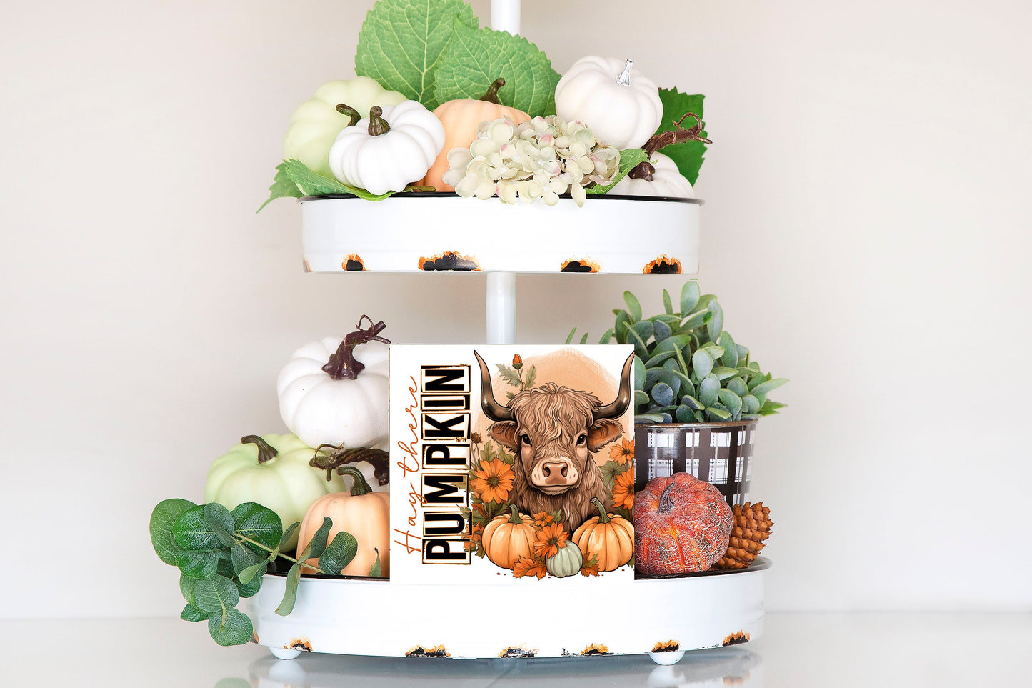 Hay There Pumpkin Printed Handmade Wood  Mini Sign, Tier Tray Decor, Kitchen Sign, Farmhouse Decor, Wreath Sign, Door Hanger