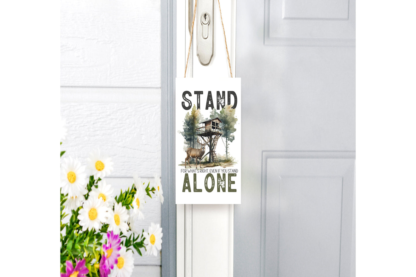 Stand for What's Right Even if You Stand Alone Decor Printed Handmade Wood Sign, Wreath Sign, Door Hanger, Fall Wall Sign