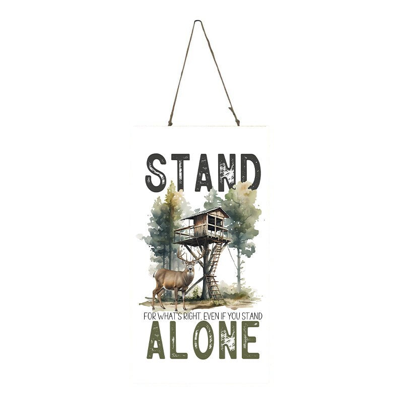 Stand for What's Right Even if You Stand Alone Decor Printed Handmade Wood Sign, Wreath Sign, Door Hanger, Fall Wall Sign