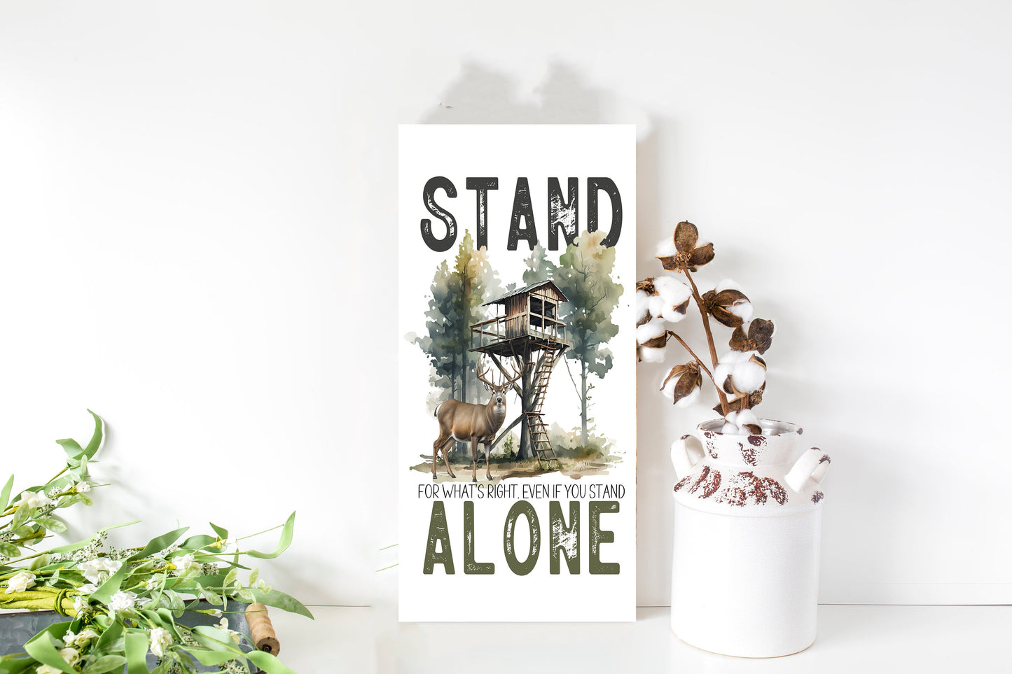 Stand for What's Right Even if You Stand Alone Decor Printed Handmade Wood Sign, Wreath Sign, Door Hanger, Fall Wall Sign