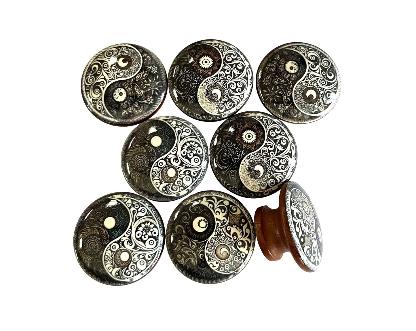 Western Cabinet and Drawer Knobs, Set of 8 Western Mandala, Cabinet Knobs Drawer Knobs and Pulls, Kitchen Cabinet Knobs,