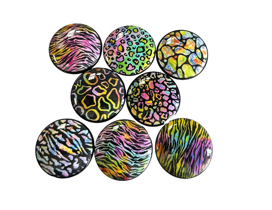 Cabinet and Drawer Knobs, Set of 8 Rainbow Animal Print, Cabinet Knobs Drawer Knobs and Pulls, Kitchen Cabinet Knobs,