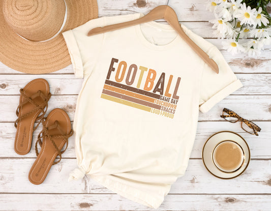 Football Fall T Shirt, Tshirt, Graphic T's  100% Cotton Tee,