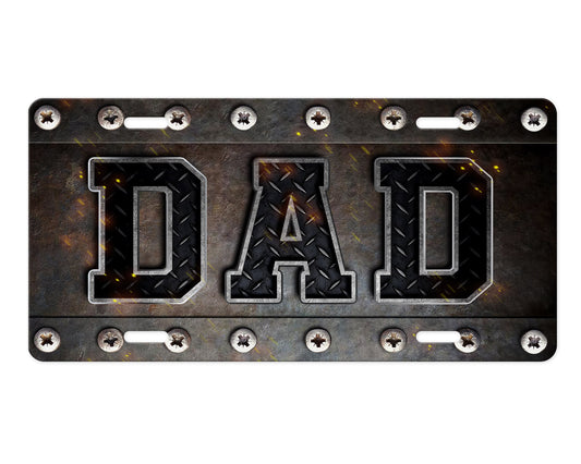 Metal Dad Aluminum Vanity License Plate Car Accessory Decorative Front Plate