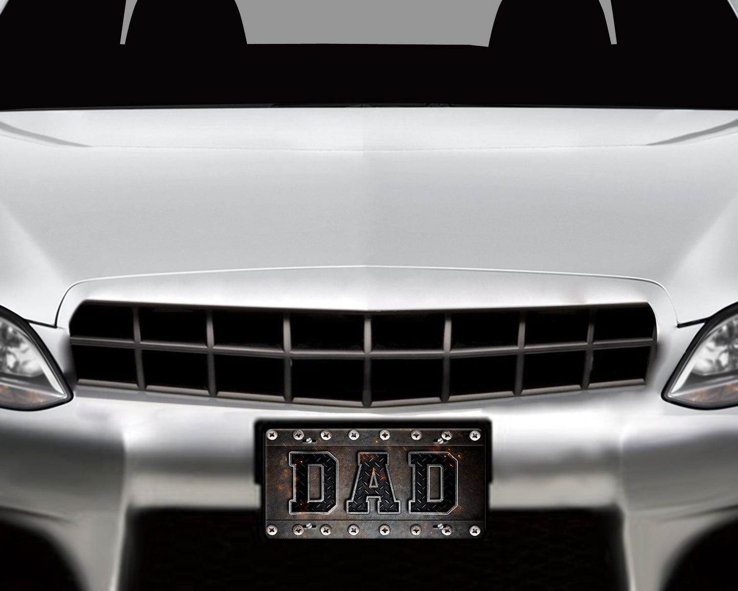 Metal Dad Aluminum Vanity License Plate Car Accessory Decorative Front Plate