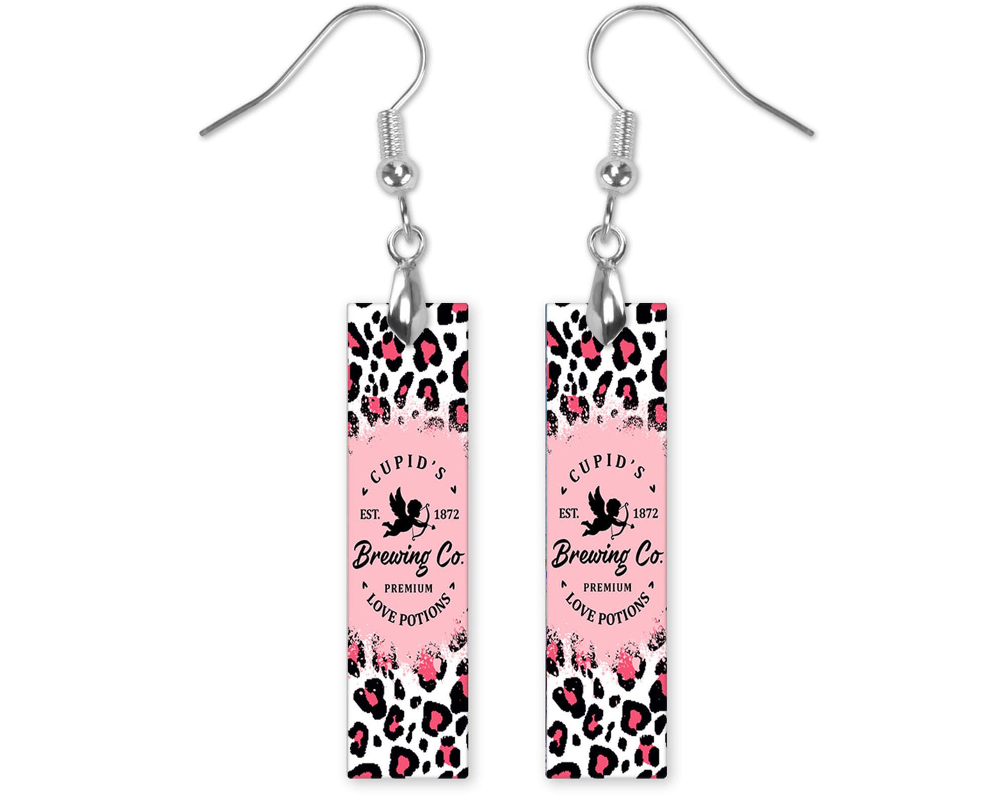 Earrings, Cupid's Brewing Dangle Printed Earrings Jewelry Handmade